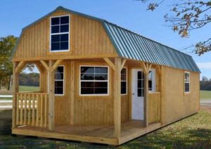 Treated Wood Deluxe Lofted Cabins for sale in CITY STATE make great cabins and tiny houses 
